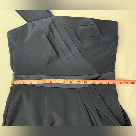 The Limited Navy Blue One Shoulder Knee Length Cocktail Dress Size 8 - Picture 8 of 12